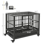 PawHut 36" Heavy Duty Dog Crate Metal Cage Kennel