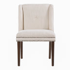 Light Luxury Rivet Upholstered Dining Chair Set of 2