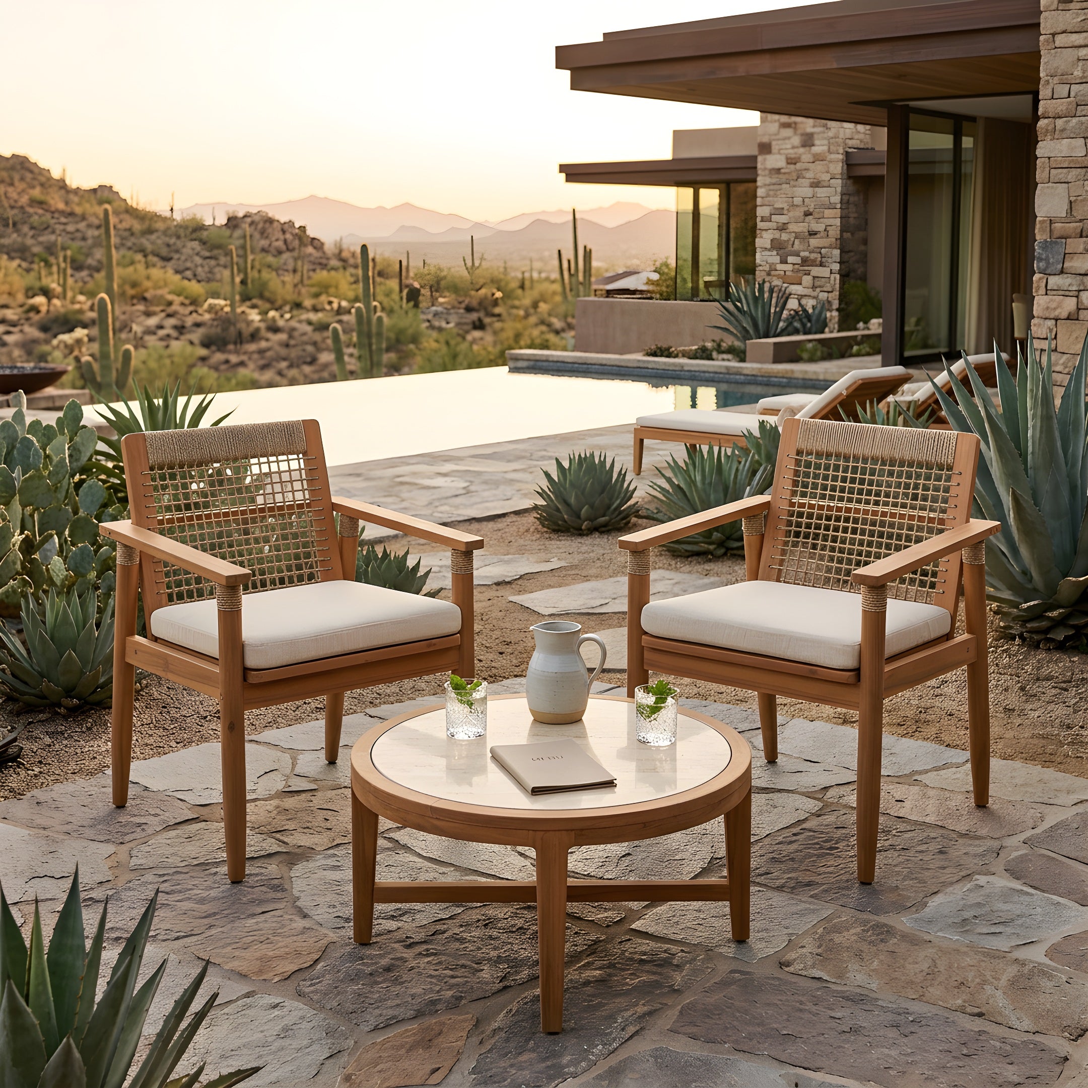 Outdoor Dining Chairs Set of 2