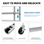 Heavy Duty Rolling Garment Rack 3 Tiers