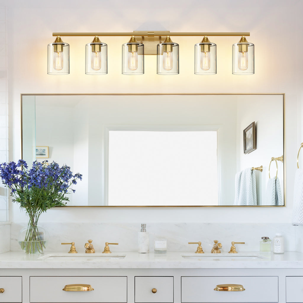 6-Light Brushed Bathroom Vanity Wall Light