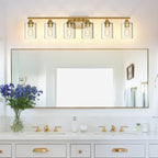6-Light Brushed Bathroom Vanity Wall Light