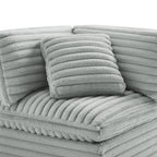 Jenny 2-Piece Sofa Sectional in Plush Polyester Cord-Like Fabric
