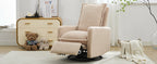 Swivel Rocker Recliner Chair, Glider Rocker Recliner in Teddy Fleece Oatmeal