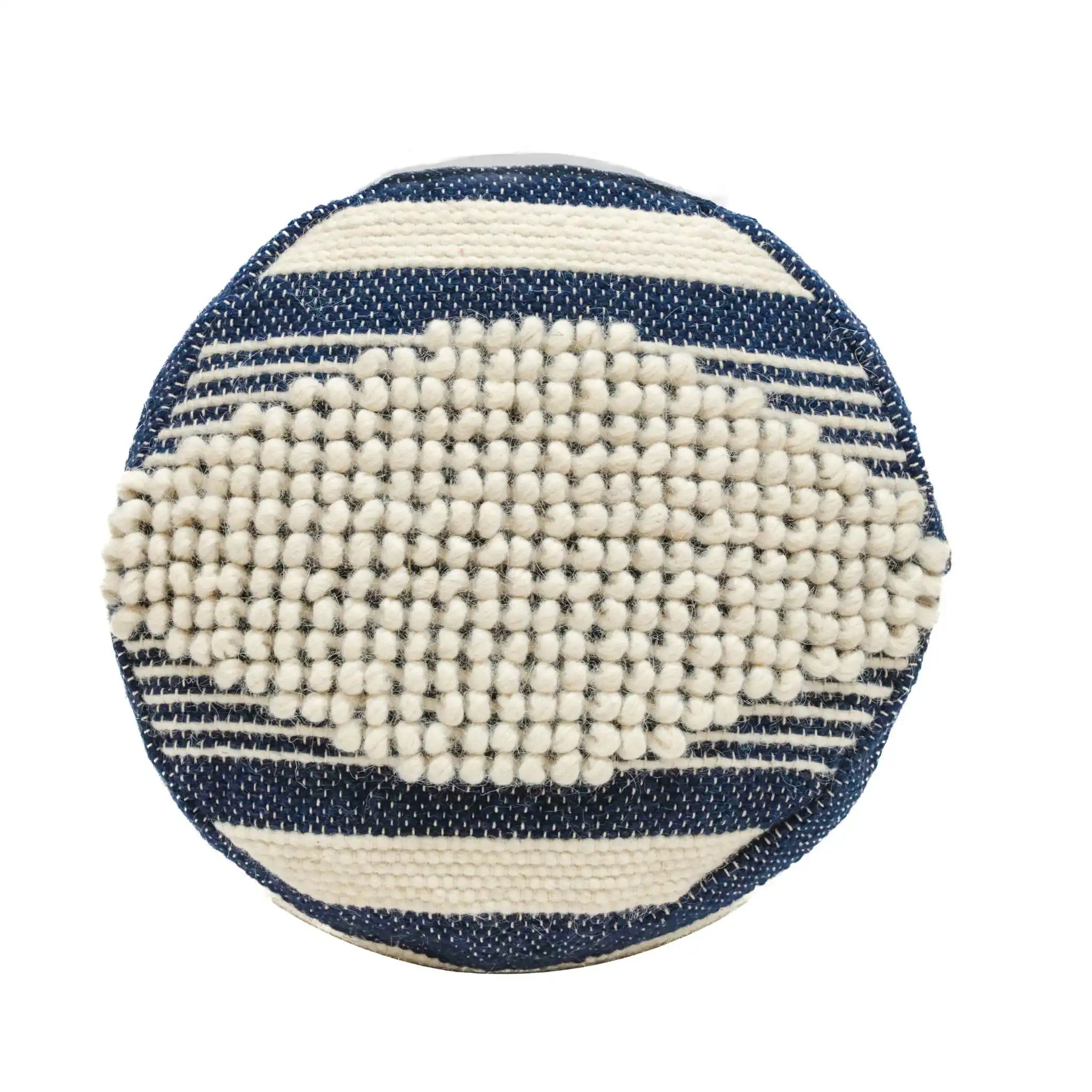 Diamond Handcrafted Cylindrical Pouf