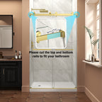 43"-48" W x 76" H Brushed Shower Door