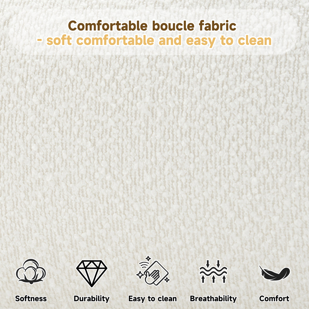 Cream Style Fabric Upholstered Bed