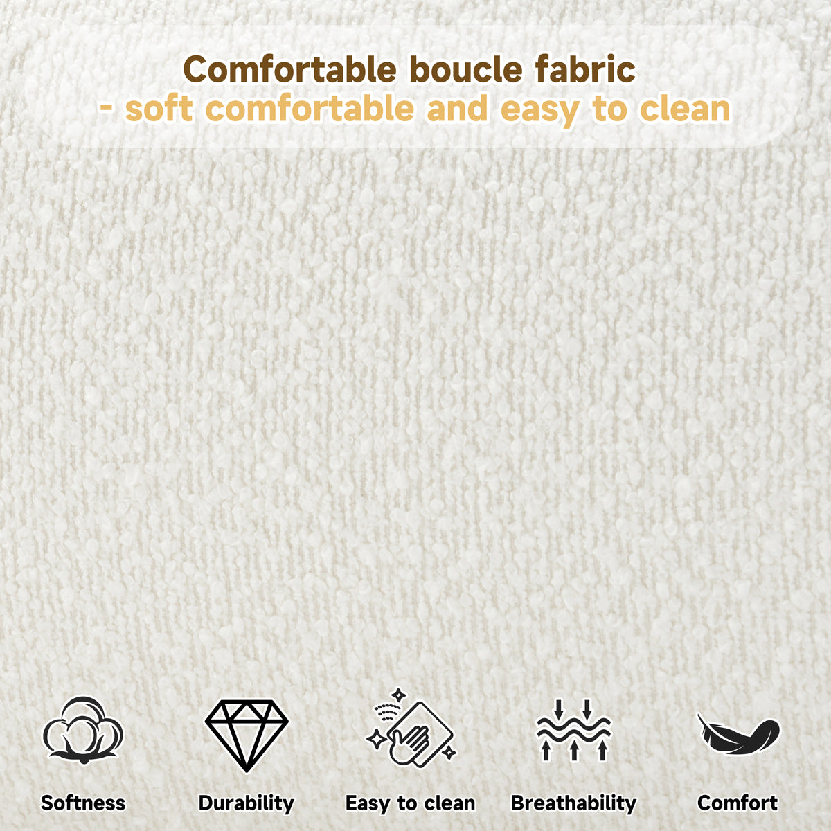 Cream Style Fabric Upholstered King Bed