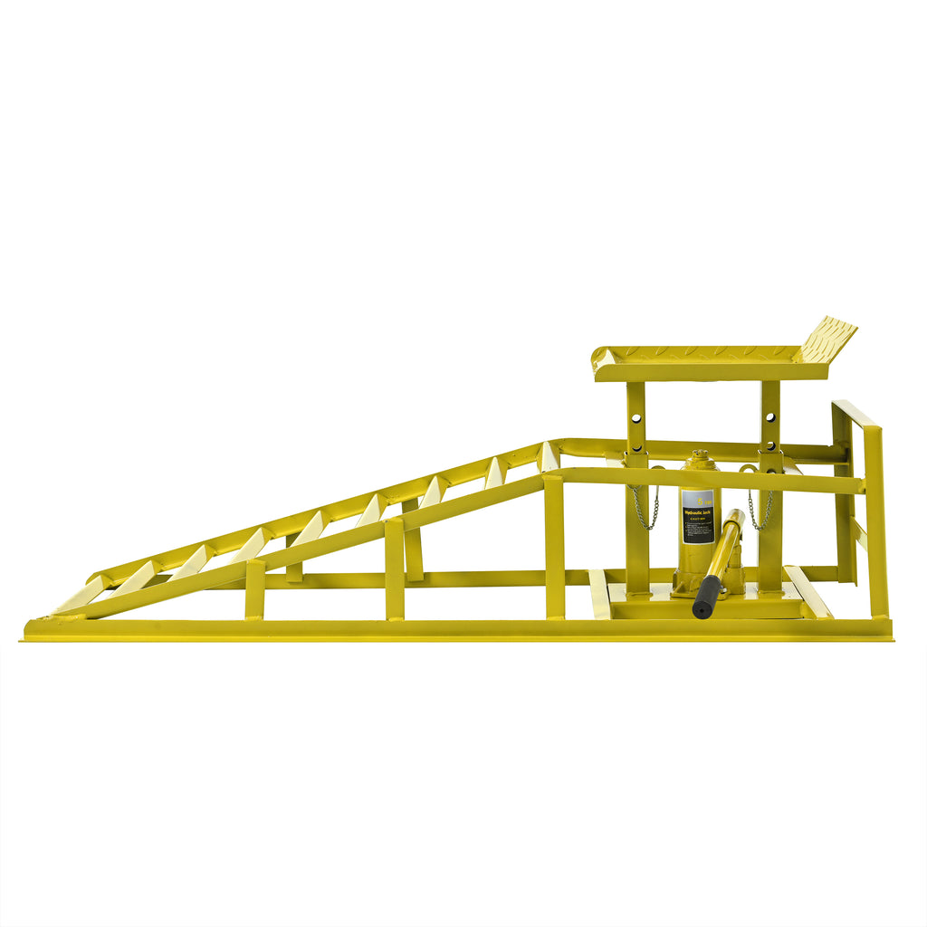 5-Ton Hydraulic Car Lift Ramps, 45-Inch, Yellow, 2-Pack