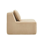 Armless Sofa W/Pillow Corduroy - Camel