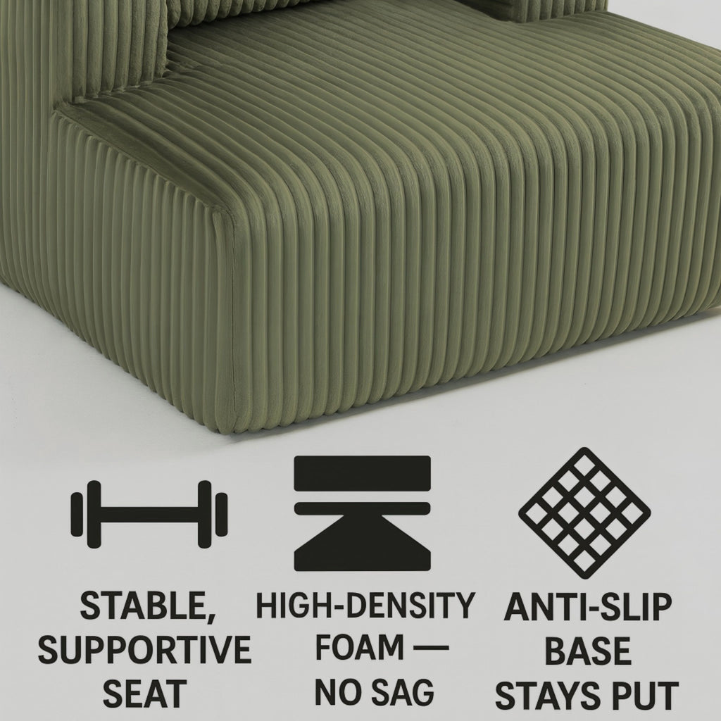 Sofa Bed - 62.6" x 48.23" Compressed Couch with Lumbar Pillows