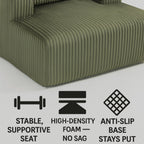 Sofa Bed - 62.6" x 48.23" Compressed Couch with Lumbar Pillows