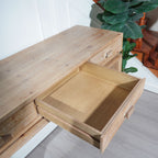 Rustic Wooden Console Table with 3 Drawers
