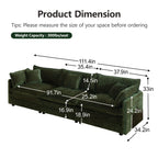 Mid-Century Modern Couch 3-Seater Sofa