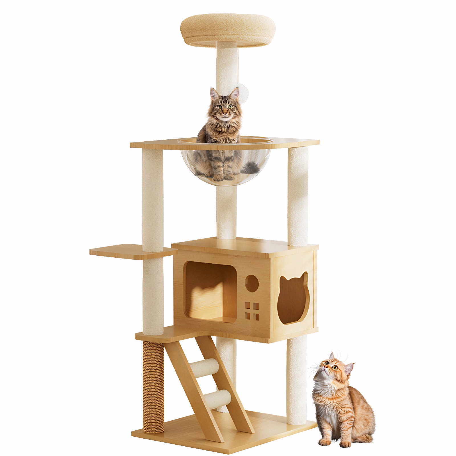 48.8" Modern Cat Tower for Indoor Cats