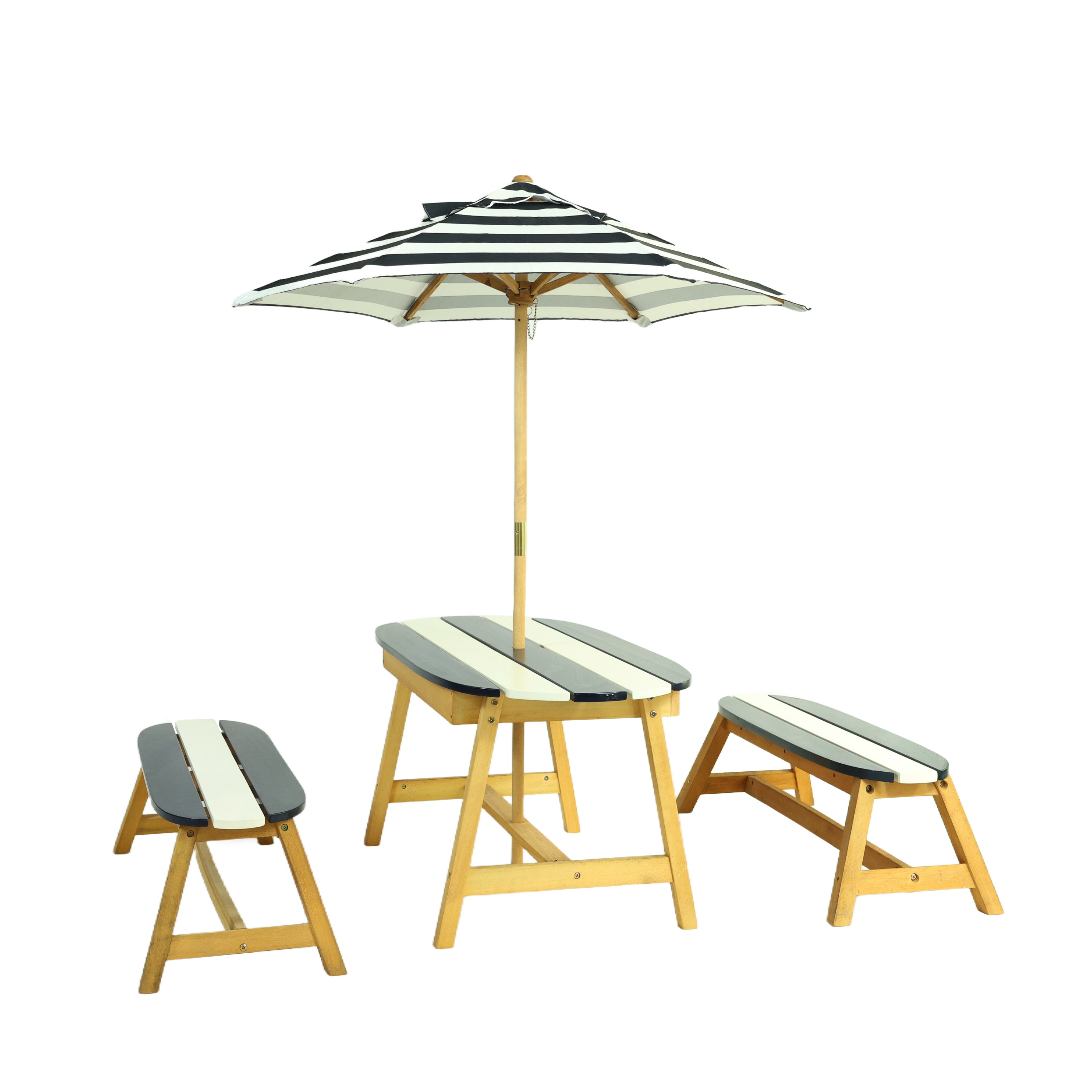 Naturally Playful Kids Picnic Table with Umbrella