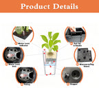 Pack of 2 Square Planter - 22-Inch High Faux Rattan Design