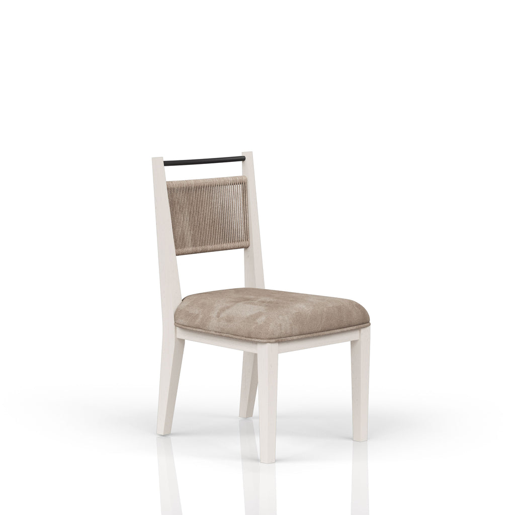 Rope Back Chair - Vanilla / Carmel (Set of 2)