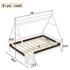 Full House Platform Bed with Stairs