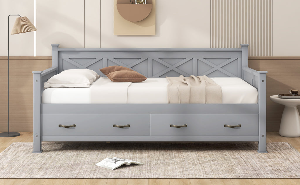 Twin Size Daybed with 2 Large Drawers
