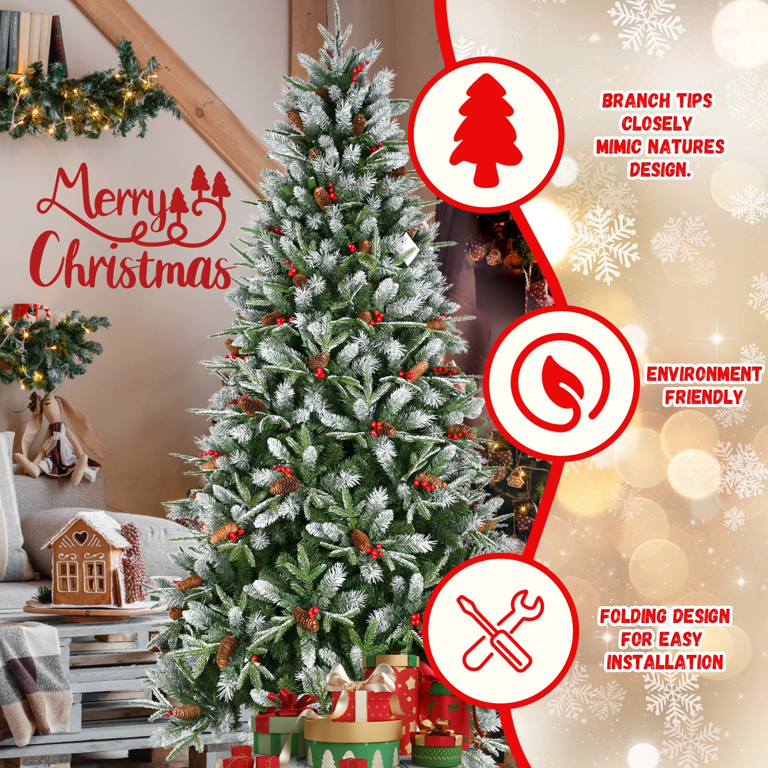 4FT Christmas Tree with 747 Tips