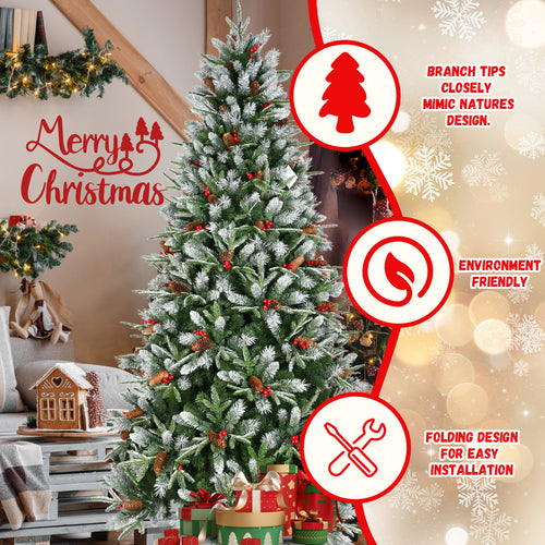 7FT Christmas Tree with 2178 Tips
