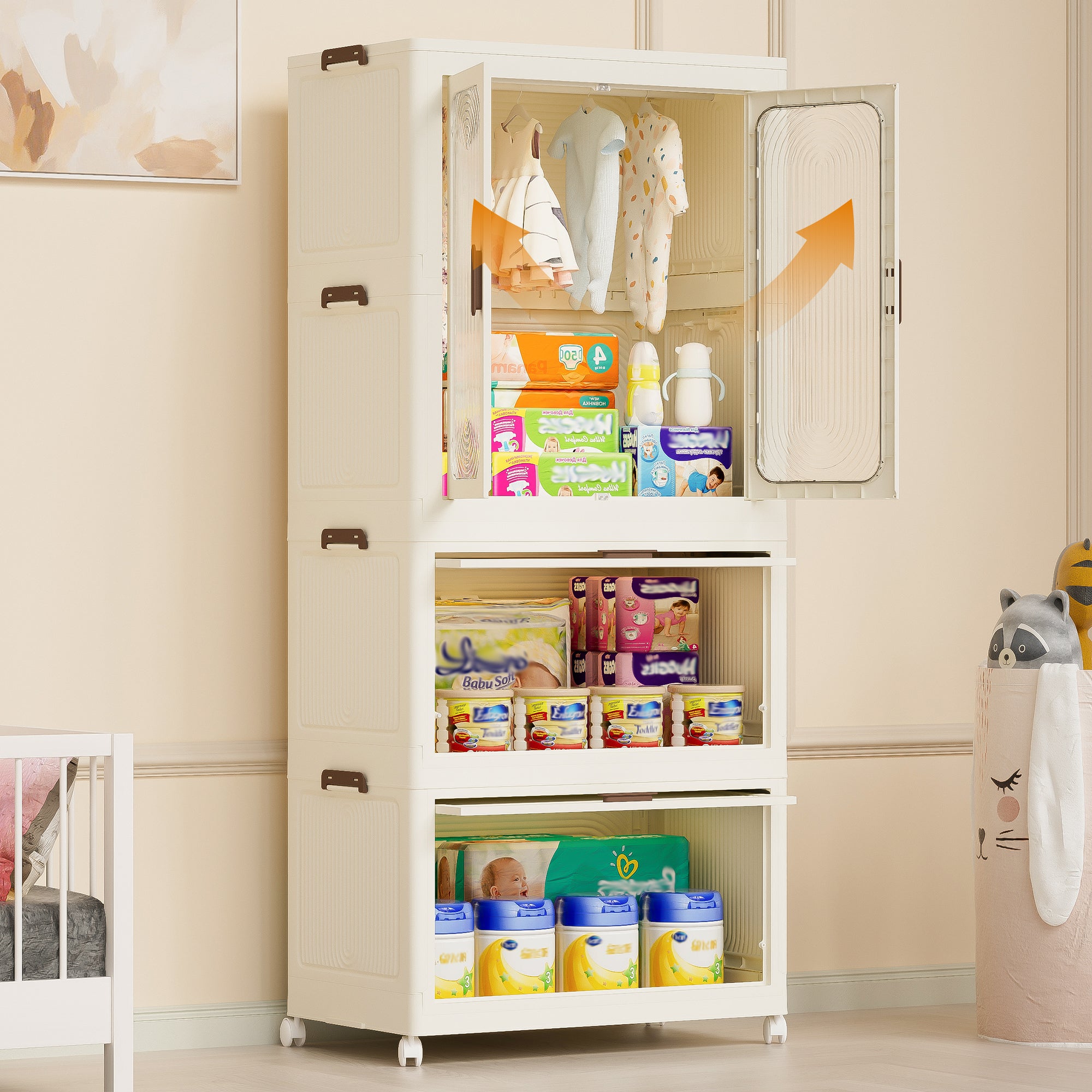Portable Wardrobe Closet Storage Organizer for Clothes