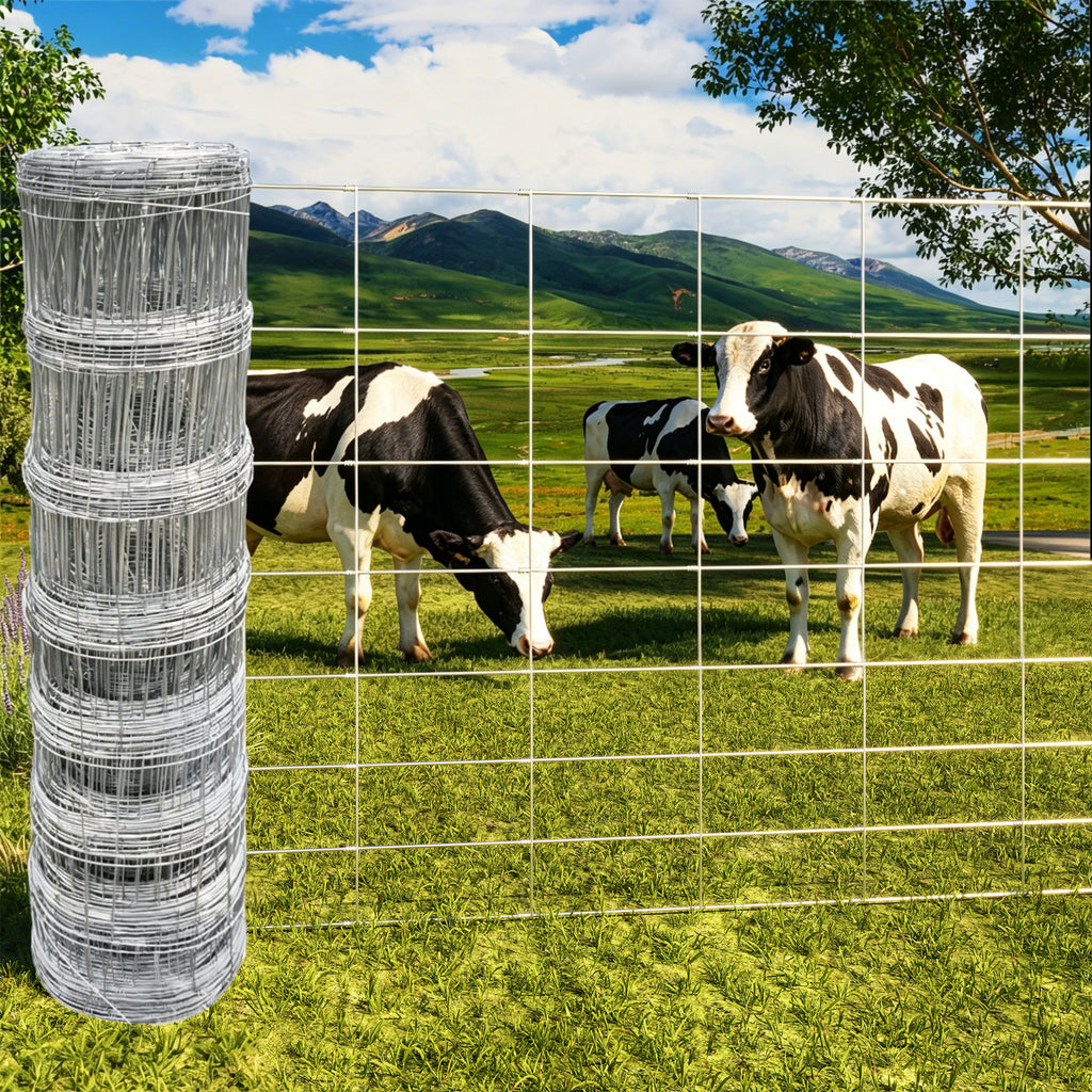 Farm Livestock Fence, 5.9" x 328FT Galvanized Iron Wire