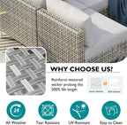 K&K 7-Piece Wicker Patio Furniture Set