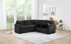 L-shaped Sectional Sofa Bed with Hidden Storage