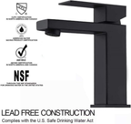 Single Handle Bathroom Faucet, Matte Black