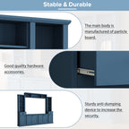 Minimalist Entertainment Wall Unit with Bridge for TVs Up to 75''