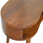 Solid Wood Chestnut Rounded Writing Desk