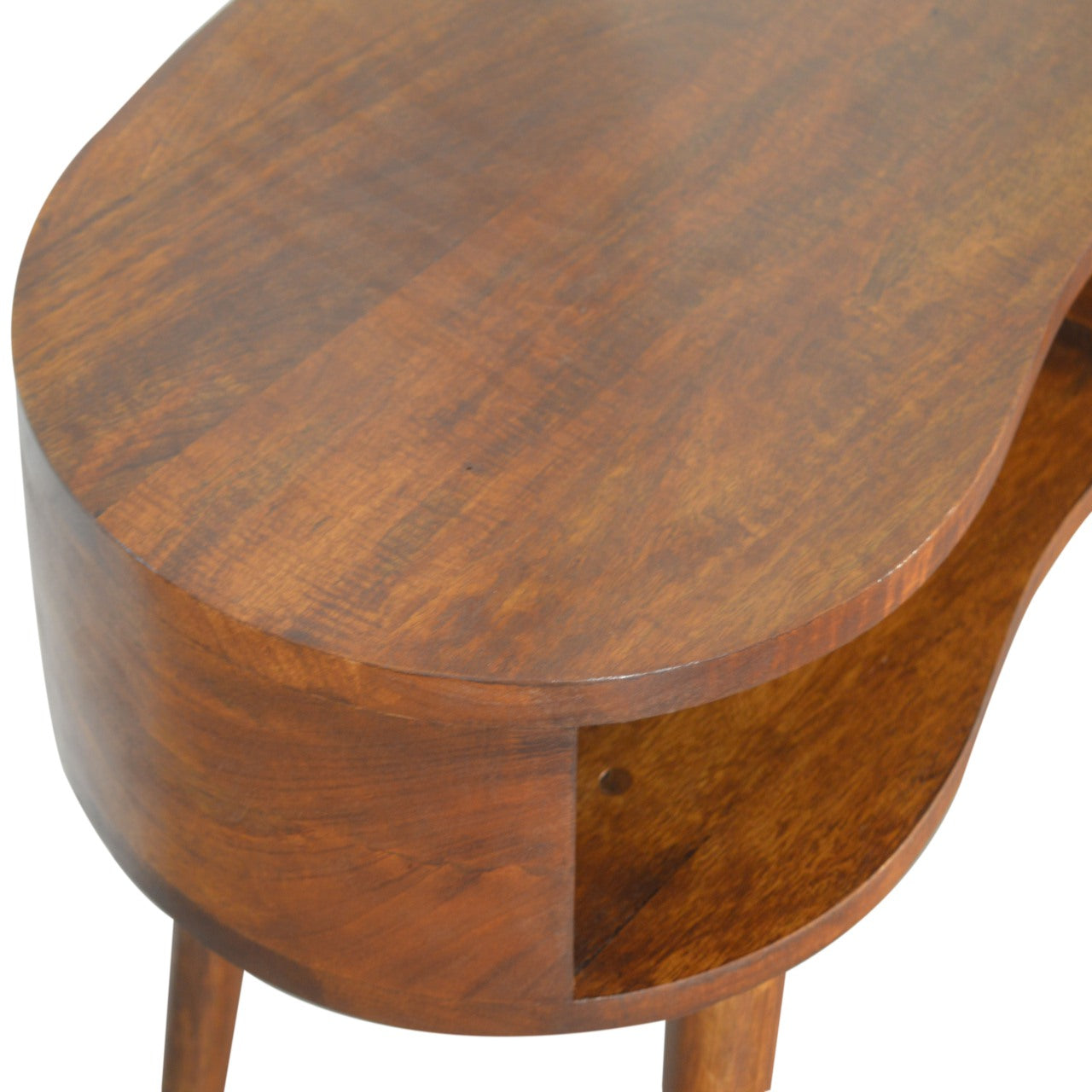 Solid Wood Chestnut Rounded Writing Desk