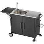 Outdoor Grill Table with Sink