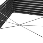 Metal Raised Garden Bed - 8 x 4 x 2 ft Galvanized Planter