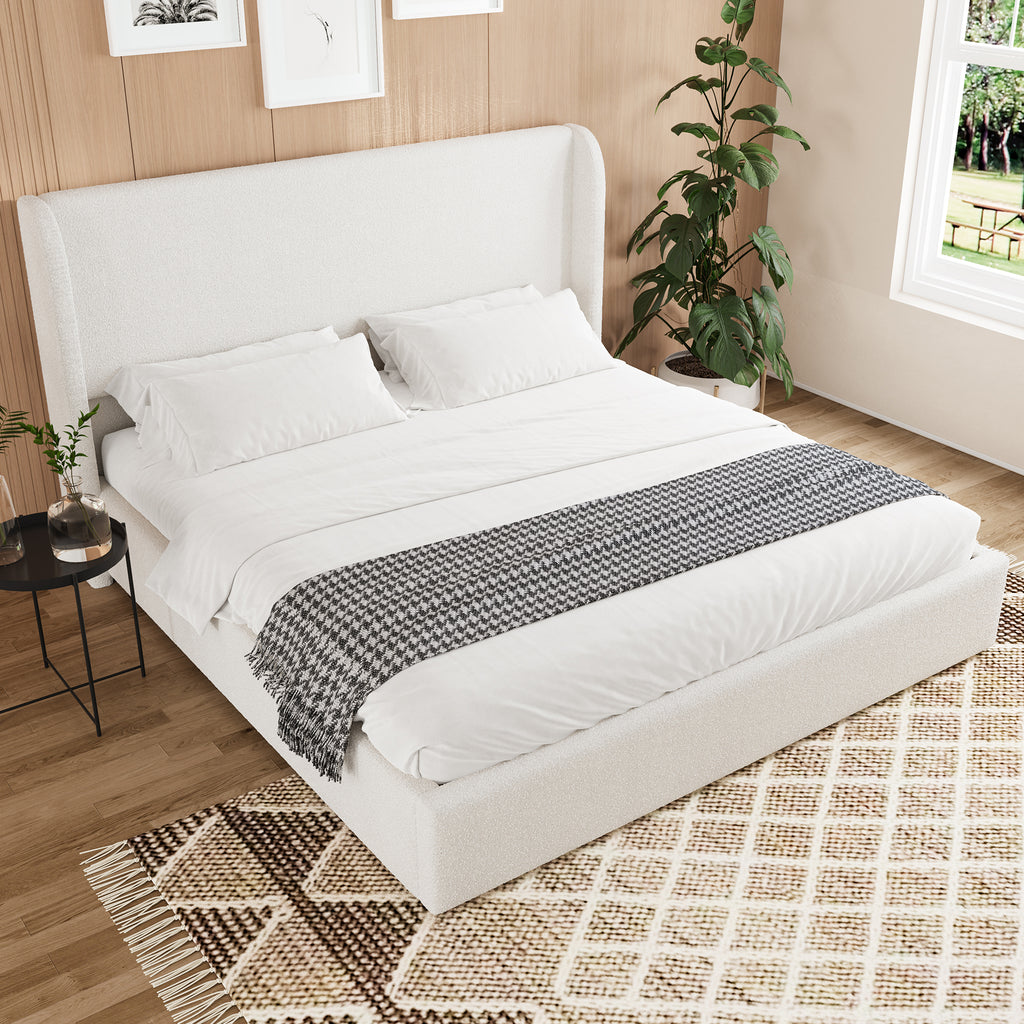 King Size Boucle Bed Frame