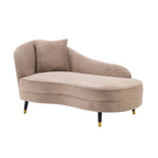 BellaLuxe Velvet Curved Chaise Lounge