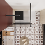 34 Inch W x 72 Inch H Fixed Shower Door