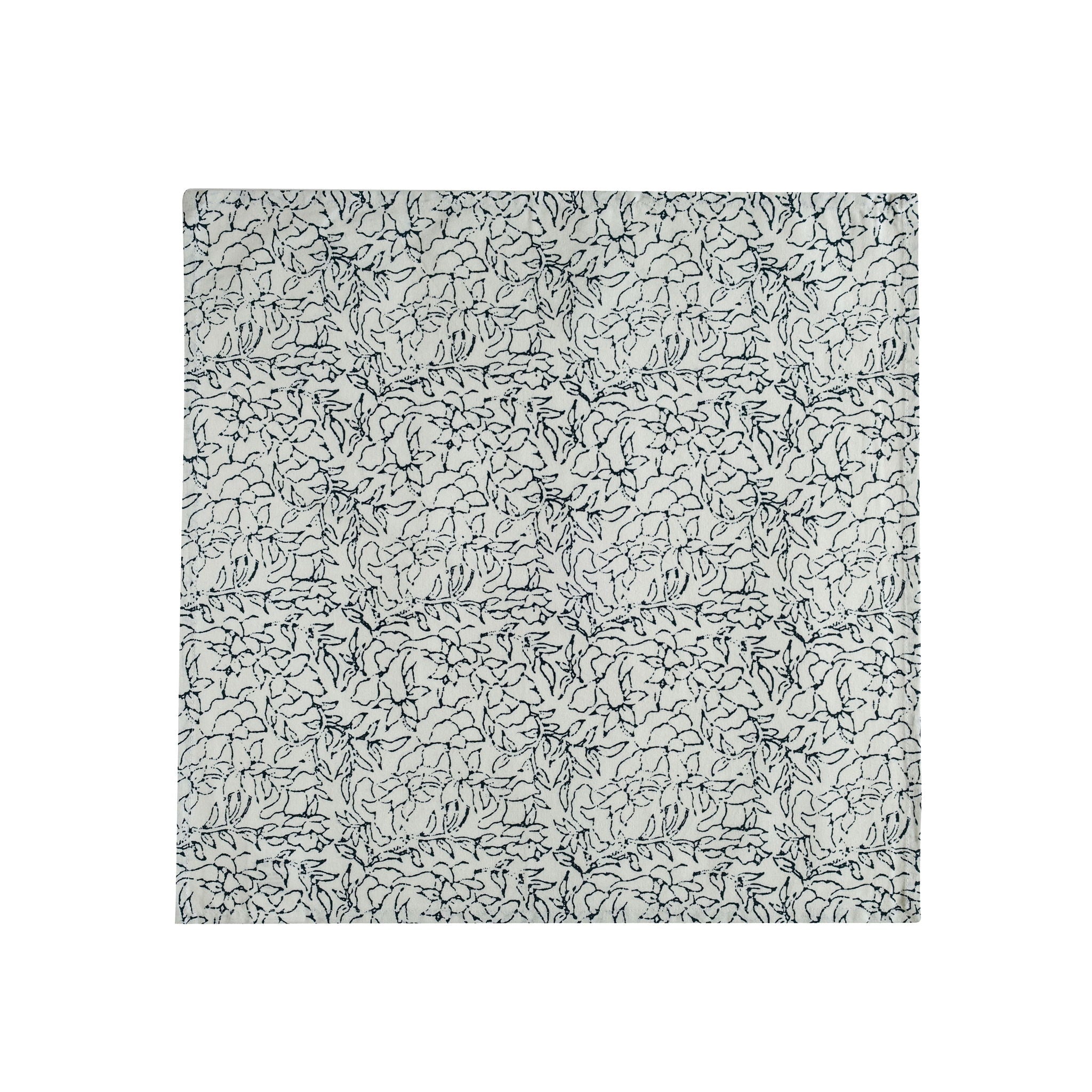 Crissy - Cotton Canvas Printed Napkins (Set of 4) - Inked