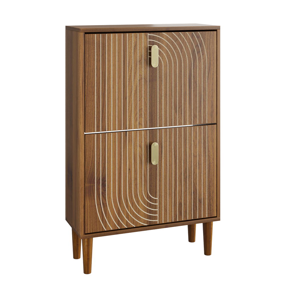 Shoe Storage Cabinet with 2 Flip Drawers