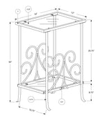 Accent Table with Tempered Glass
