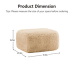 Aviana Ottoman Plush Fabric - Light Khaki