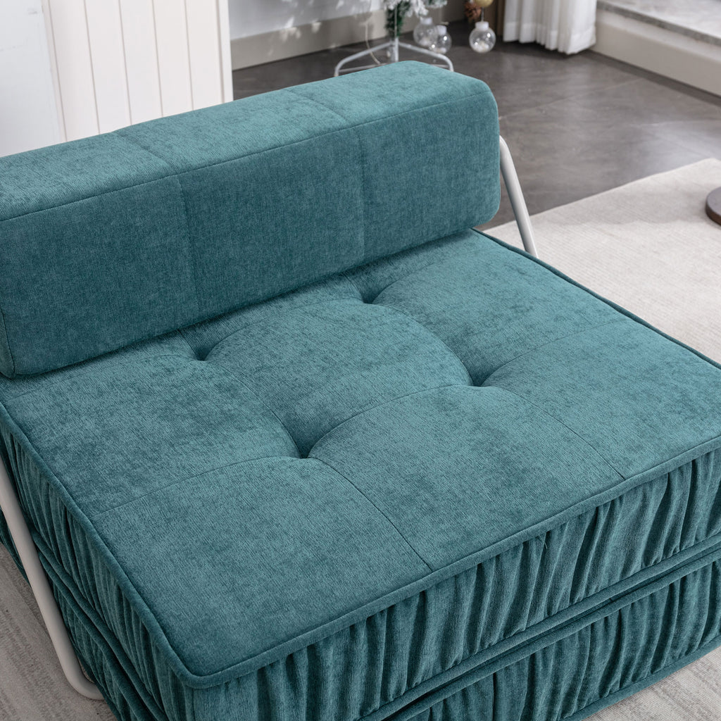 Green Folding Sofa - Futon Sleeper Chair