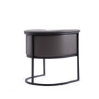 Cosmopolitan Metal Vegan Leather Dining Chair in Graphite