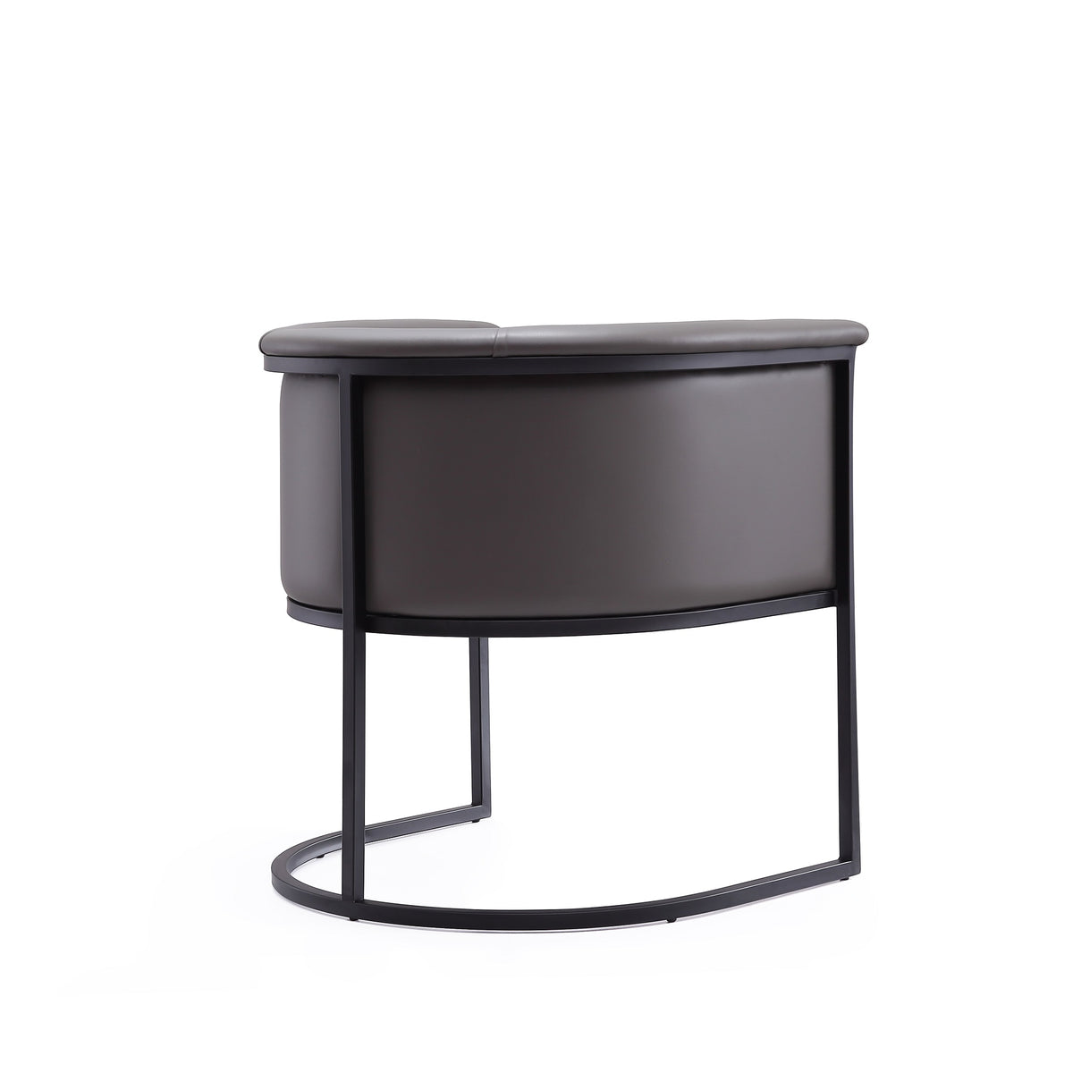 Cosmopolitan Metal Vegan Leather Dining Chair in Graphite