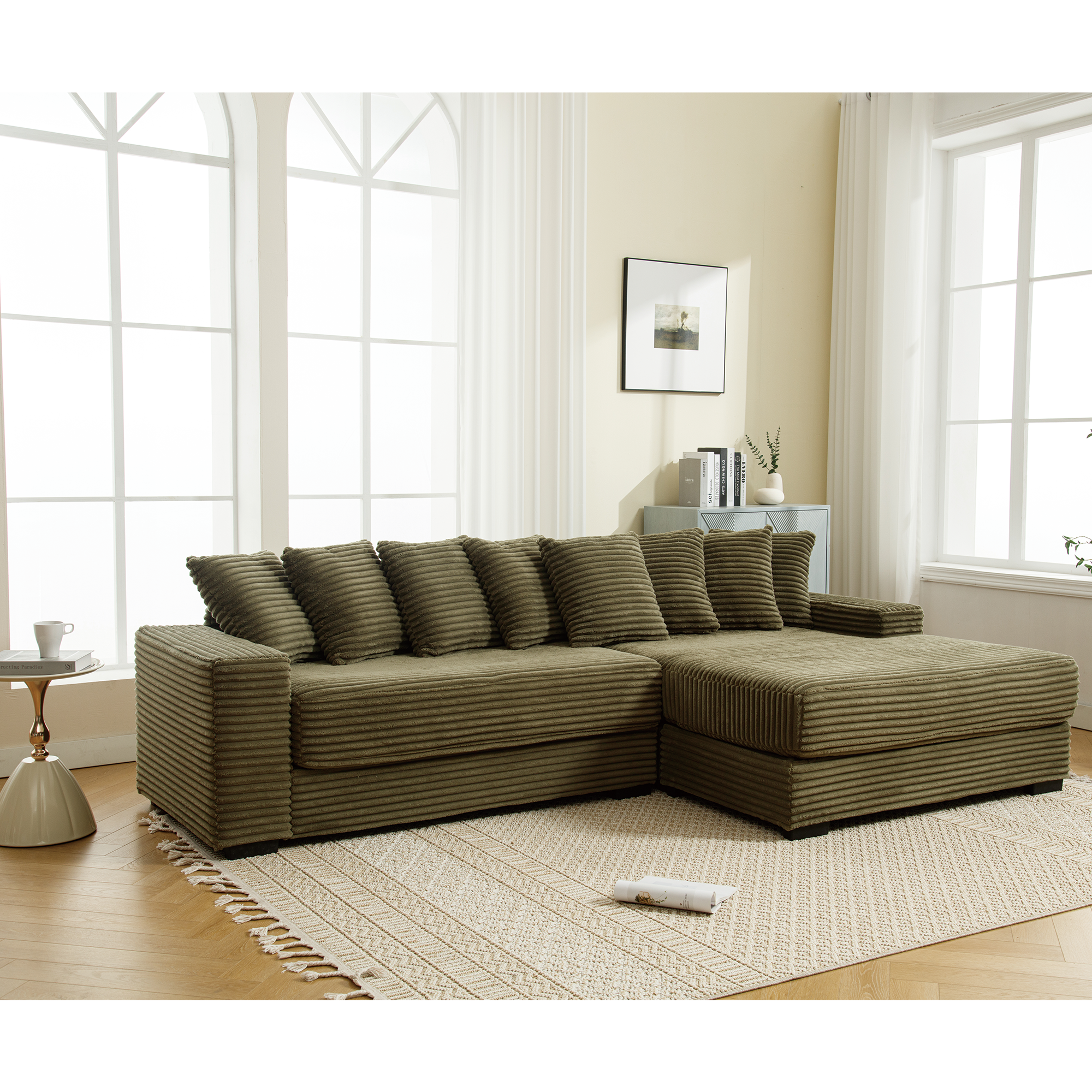 Oversized Two-Piece L Shaped Sofa