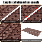 24 Pieces of Outdoor Terrace Deck Tiles