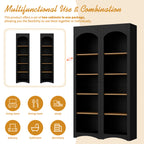 ON-TREND Free Standing 5 Tier Bookshelves Set of 2