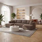 U Shape Modular Sectional Sofa - Khaki